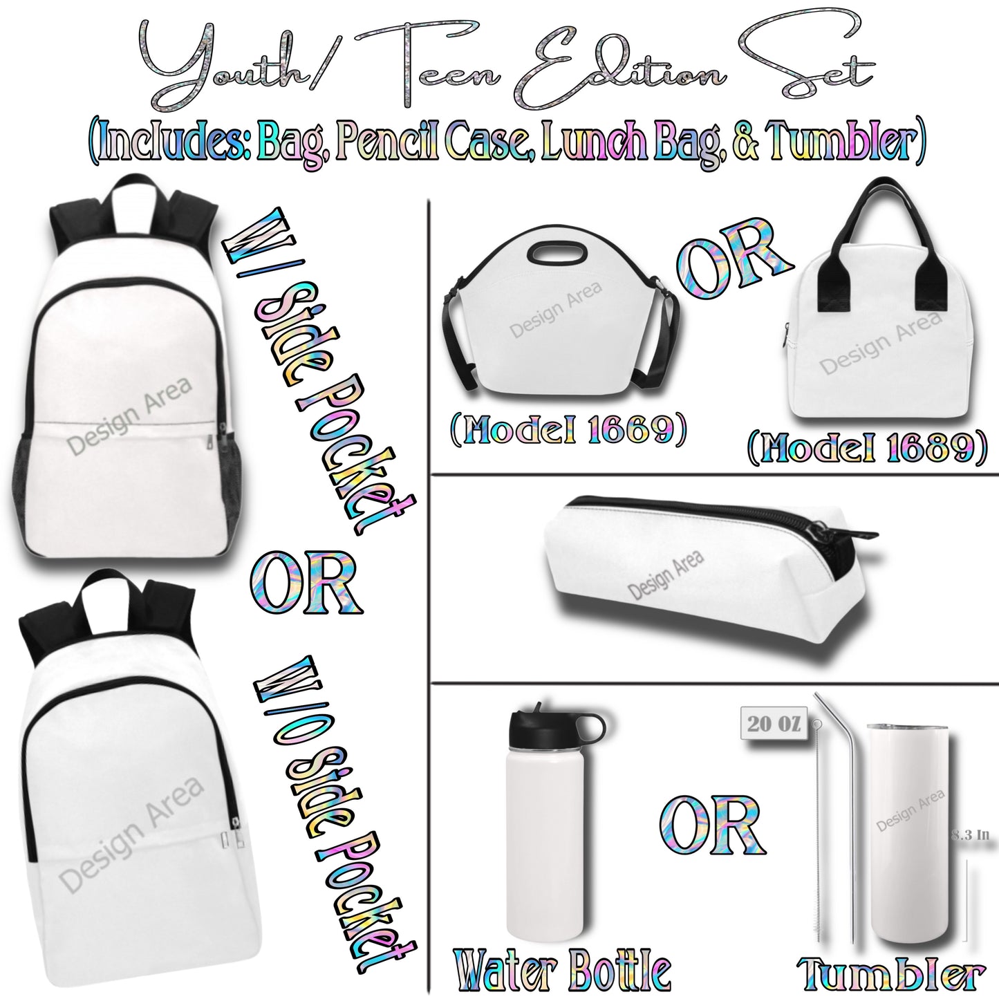 Youth/Teen Edition Bag Set