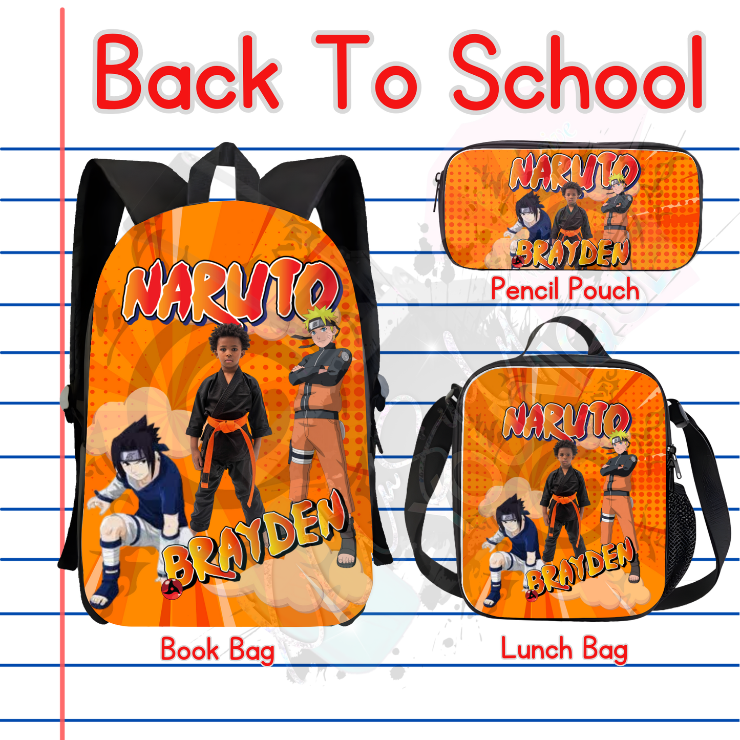 Naruto Backpack Set