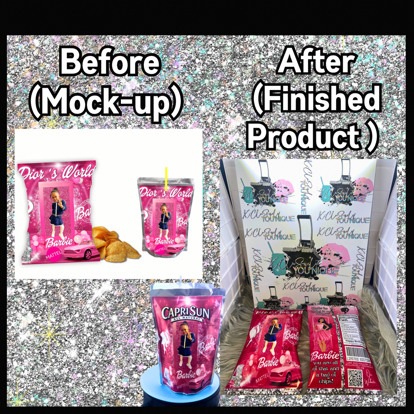 Barbie Party Favors (Before & After)