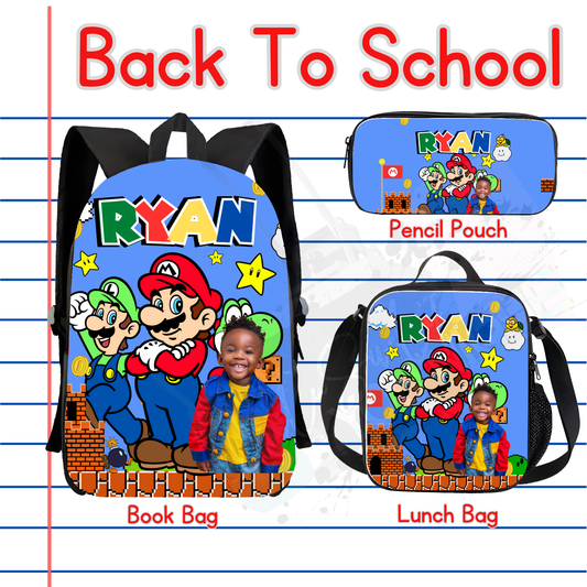 Mario Backpack Set