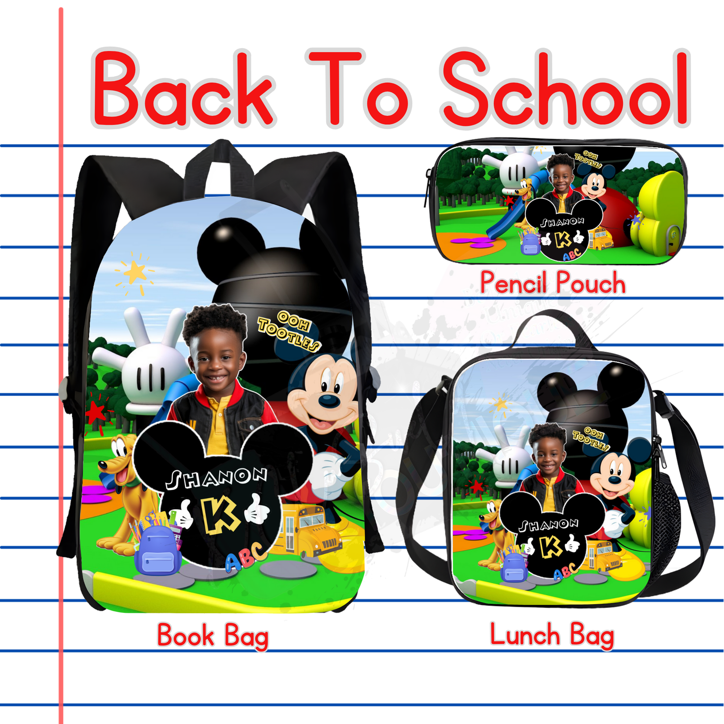 Mickey Mouse Backpack Set