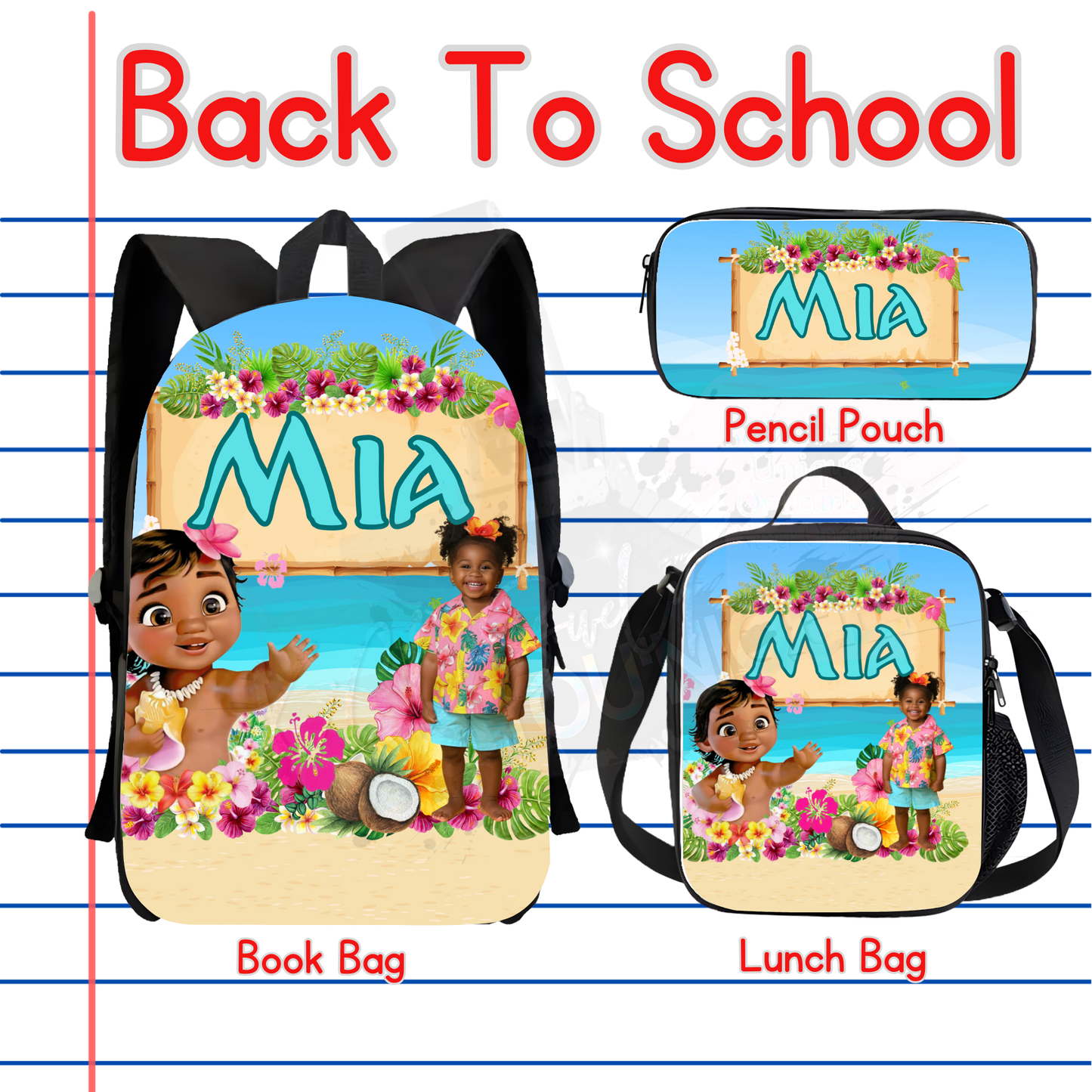 Moana Backpack Set