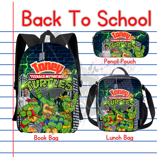 Ninja Turtle Backpack Set