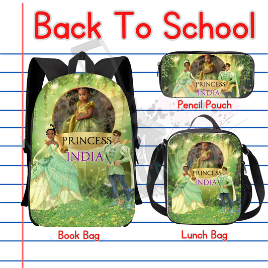 Princess & The Frog Design Backpack Set